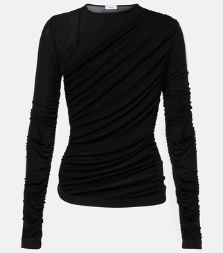 Tania ruched jersey top