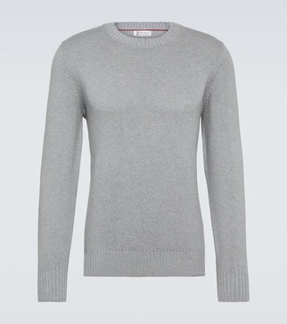 Ribbed-knit cotton sweater