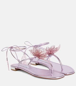 Zsa Zsa metallic leather sandals