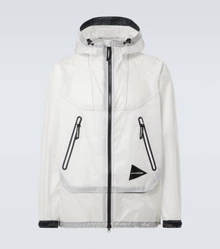 Paneled PU raincoat