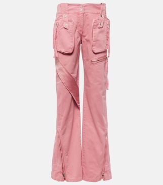Low-rise straight cargo jeans