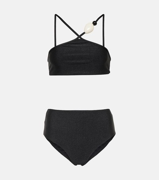 Embellished mid-rise bikini