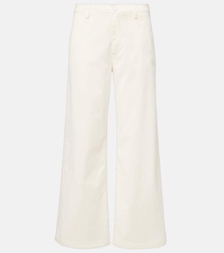 Caden cotton-blend twill wide-leg pants