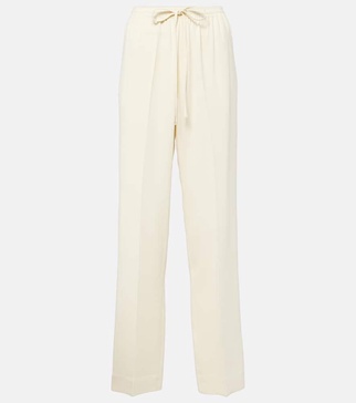 Aurelia crêpe straight pants