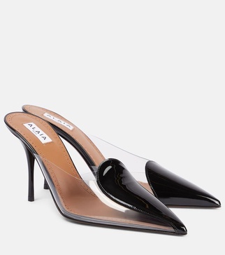 Le Cœur Abstrait 90 patent leather mules