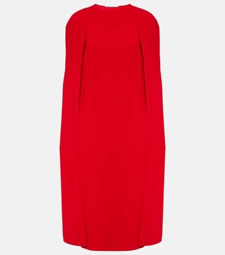 Caped midi dress