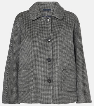 Sorriso houndstooth wool and mohair-blend jacket