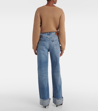 Kora high-rise wide-leg jeans