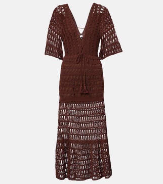 Marissa cotton crochet midi dress