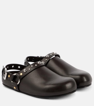 Elyse studded faux leather clogs