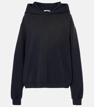 Logo cotton-blend jersey hoodie