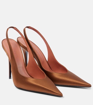Anok Sling 105 satin slingback pumps