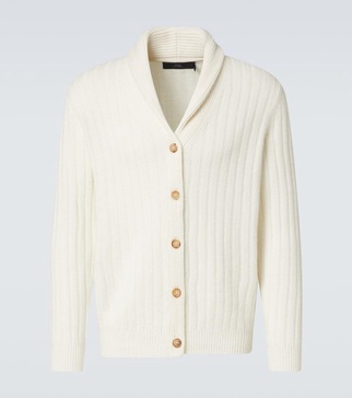 Mr Denver ribbed-knit cashmere cardigan