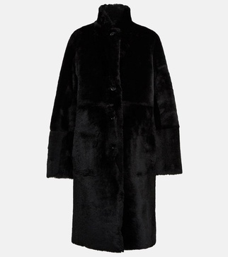 Britanny reversible leather and shearling coat