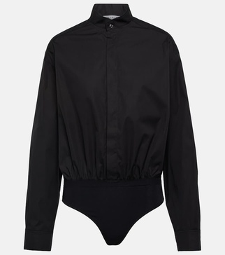 Cotton poplin bodysuit