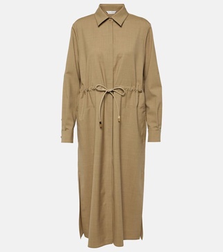 Monia virgin wool shirt dress