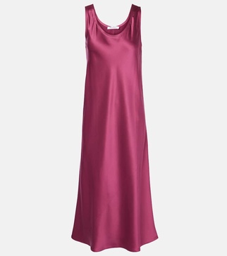 Banjo silk satin midi dress