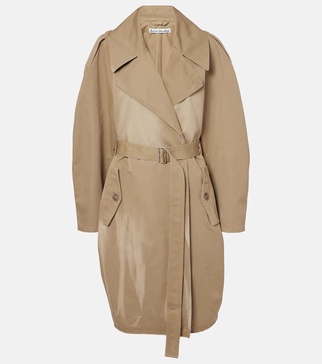 Cotton twill trench coat
