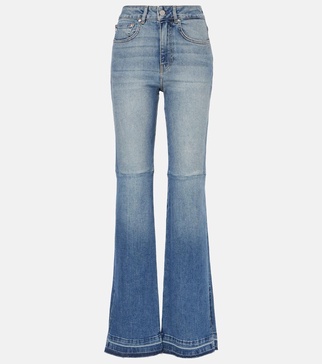 La Croisette high-rise flared jeans