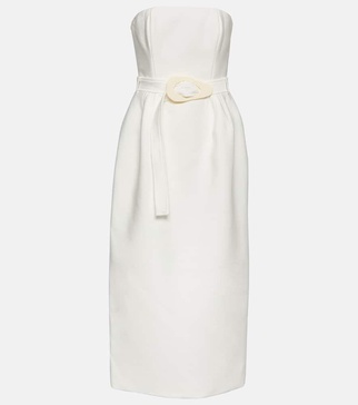 Strapless midi dress