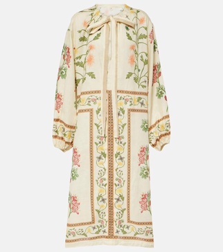 Zircon Bisutería floral linen kaftan