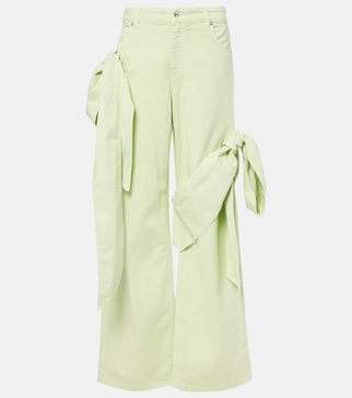 Draped straight jeans