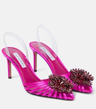 Crystal Margarita slingback pumps