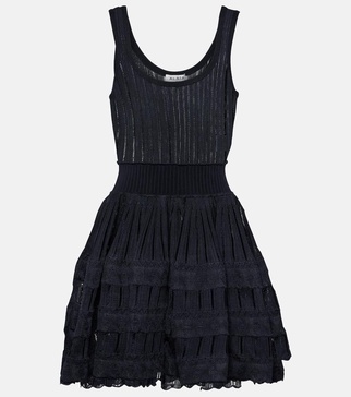 Ribbed-knit minidress