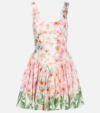Pluma Jardinera linen minidress
