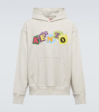 Logo cotton jersey hoodie