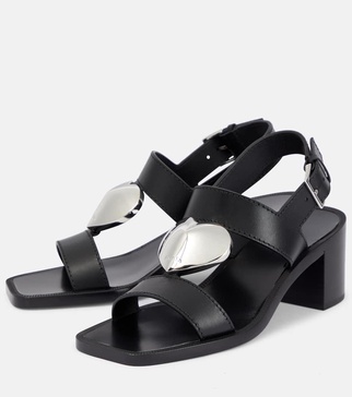 Le Cœur leather sandals