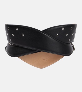 Perforated leather belt