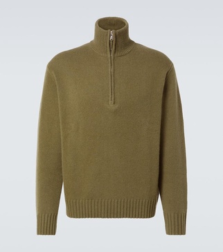 Half-zip cashmere sweater