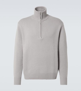 Cashmere half-zip sweater