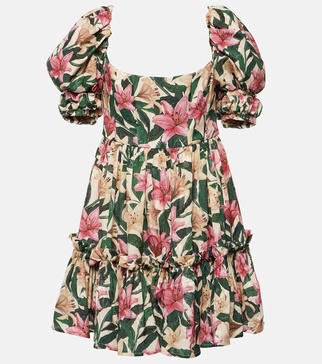 Alaria Rocio ruffled floral minidress