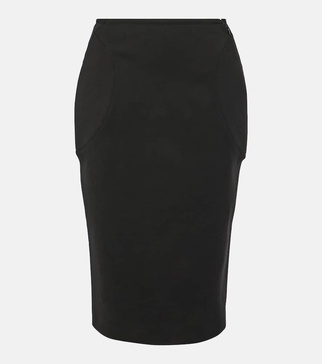 Ruched pencil skirt