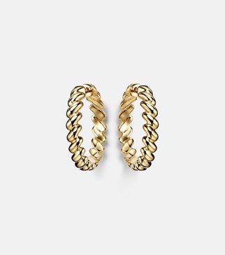 Coil 18kt gold hoop earrings