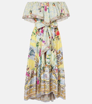 Flor Fantástica floral cotton midi dress
