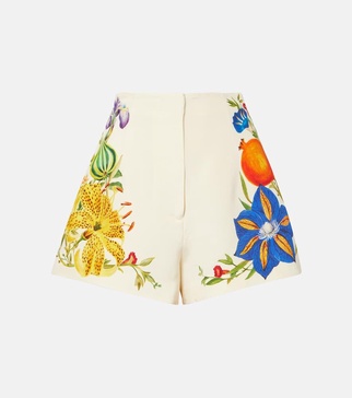 Flores floral high-rise shorts