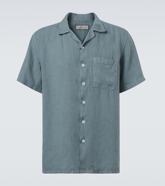 Linen bowling shirt