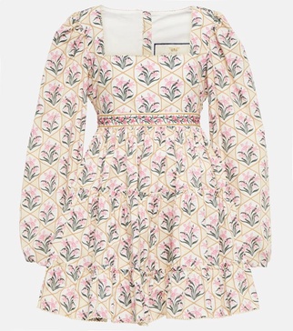 Avena Orquidea cotton poplin minidress