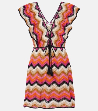 Melissa cotton crochet minidress
