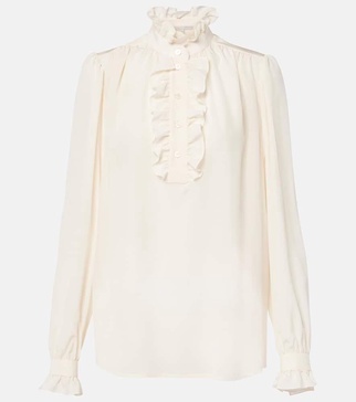 Meredith ruffled silk blouse