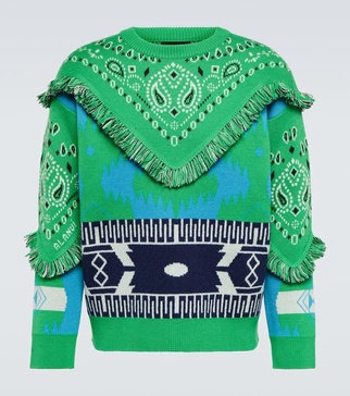 Icon Bandana jacquard virgin wool sweater