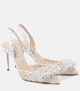 Melodie 85 embellished slingback pumps