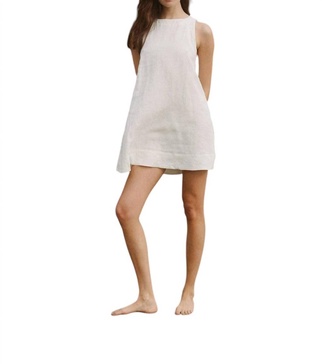 novella mini dress in off white