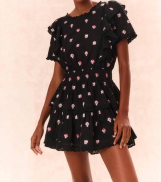 natasha dress in black combo