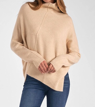 turtleneck sweater in cream