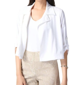 cropped rolled tab top in vanilla