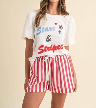 stars and stripes tee in ivory